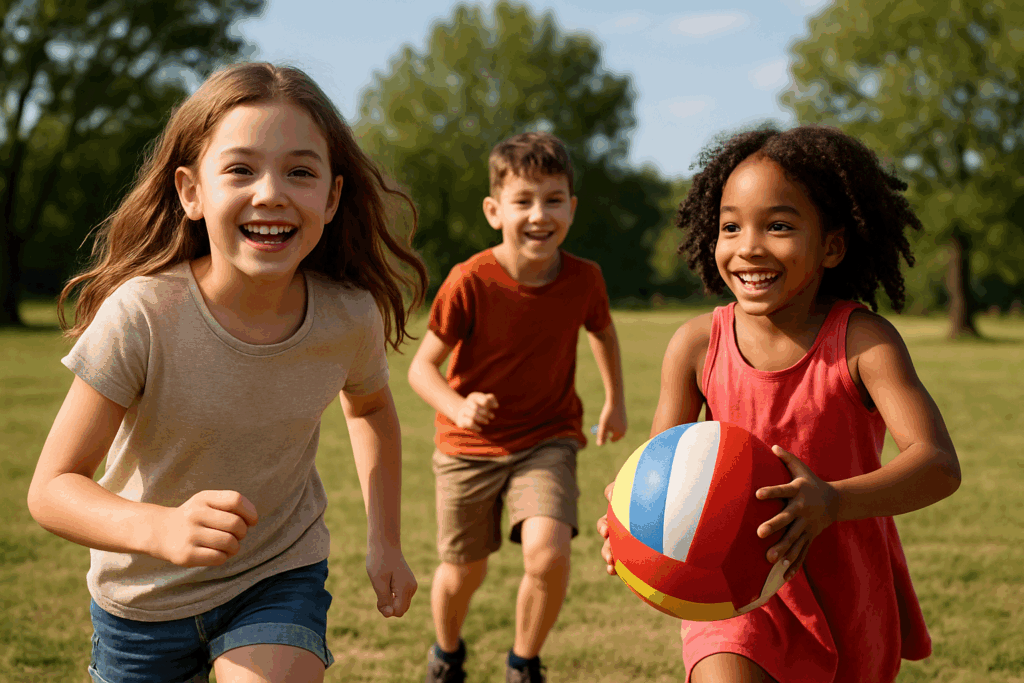 Children Playing Outside